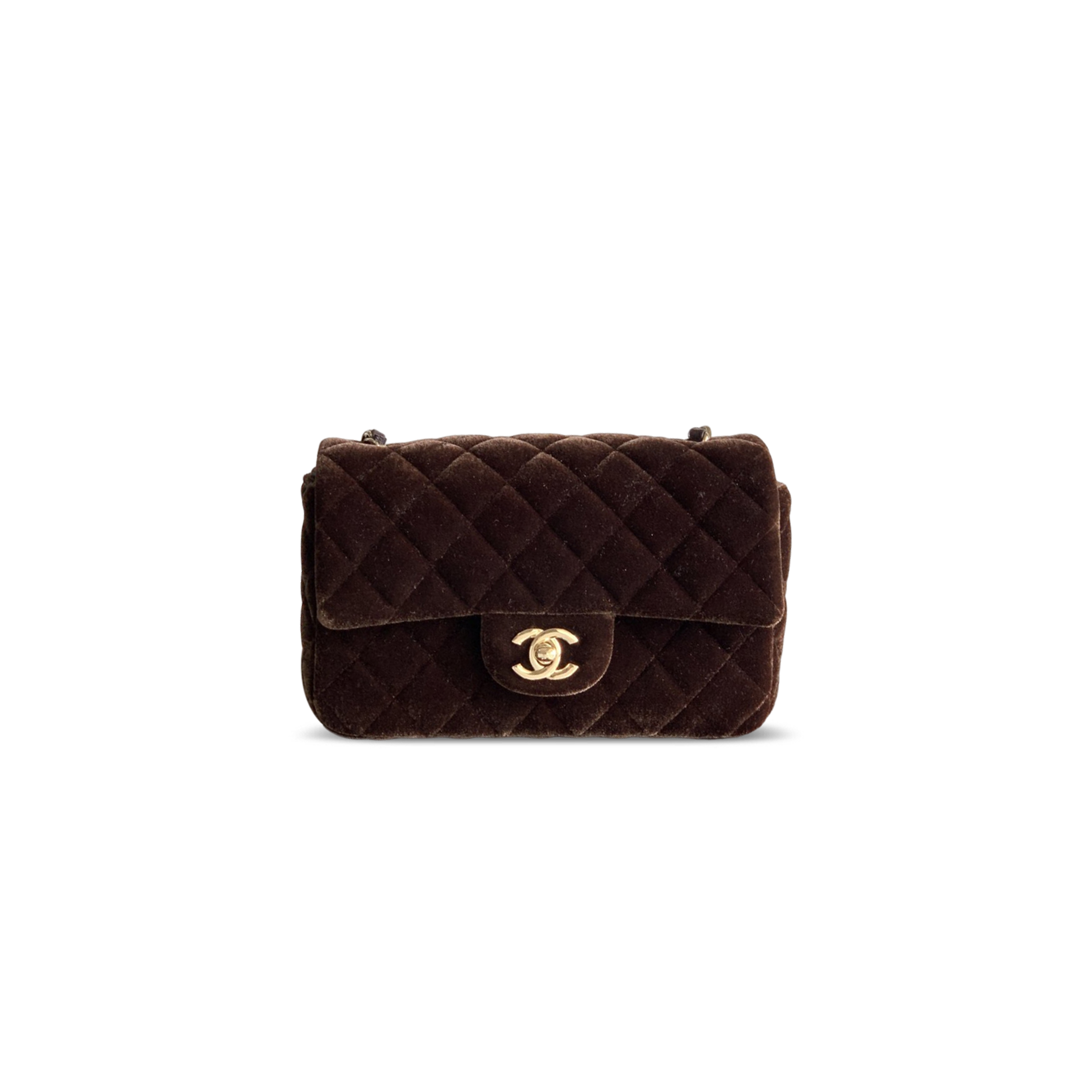 Ch**el mini classic handbag velvet (20*12*6cm)